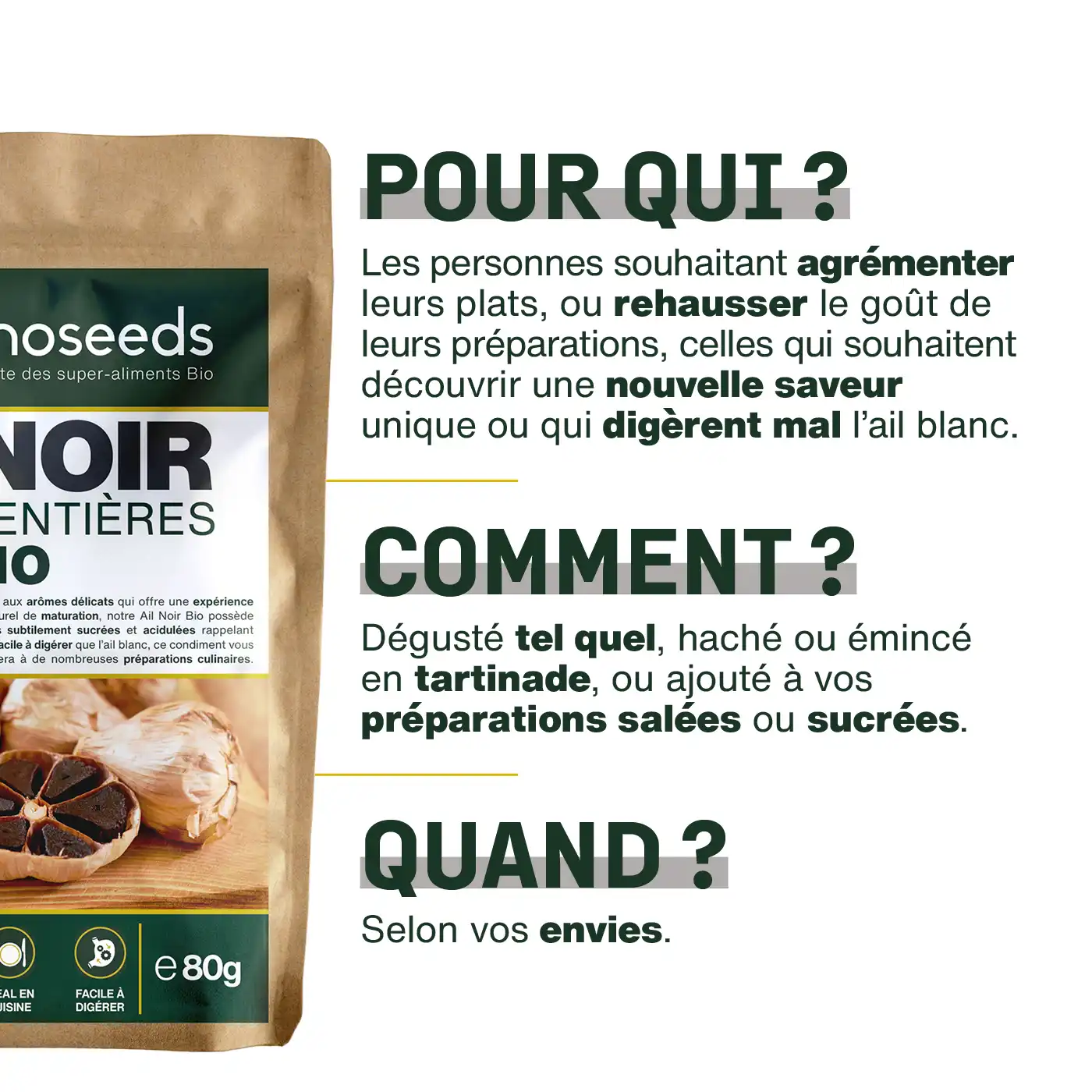 Ail Noir Bio, 2 têtes entières - Image 4