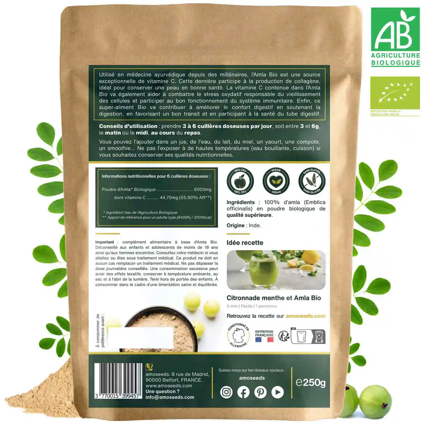 Amla en Poudre Bio 250g - Image 5