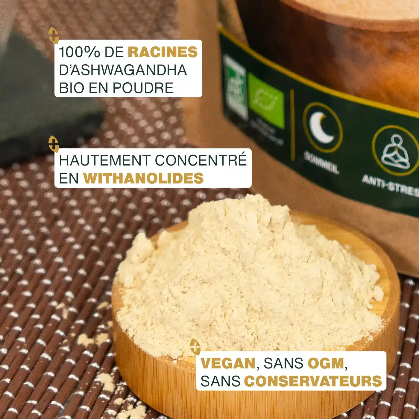 Ashwagandha en Poudre Bio 500g - Image 3