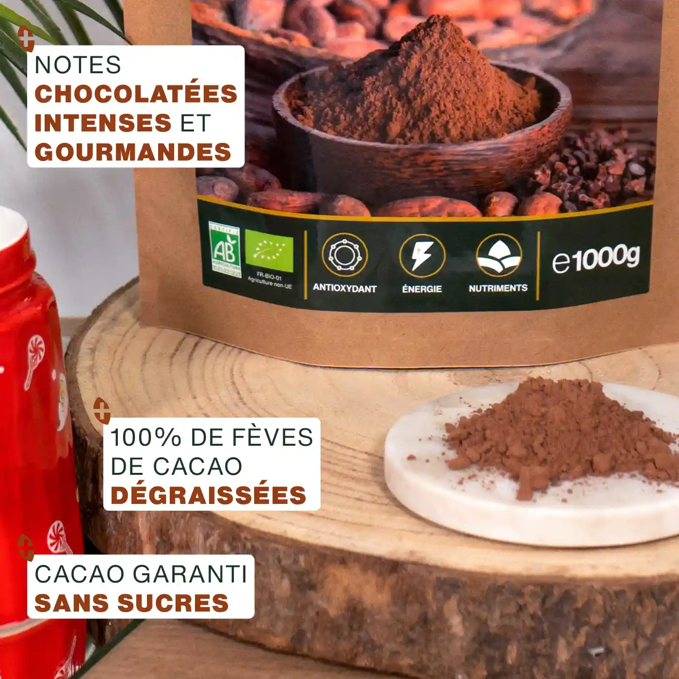 Cacao Sans Sucres en Poudre Bio 1kg - Image 3