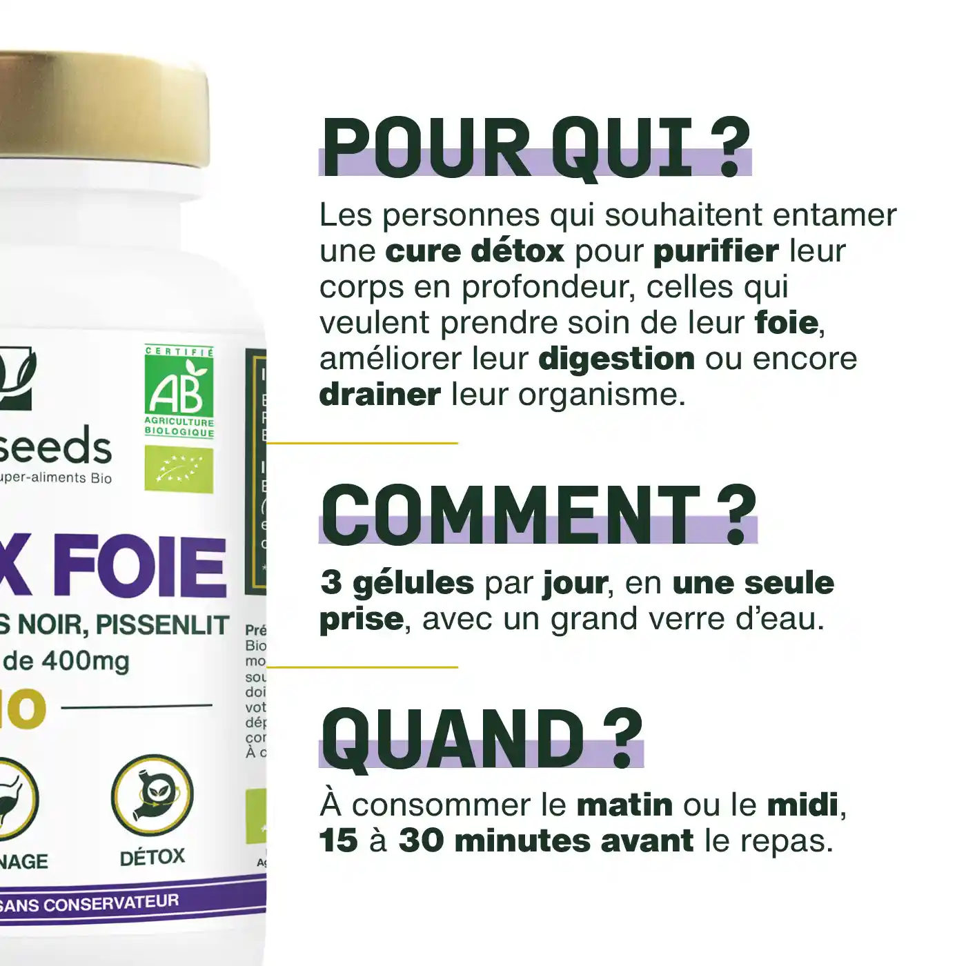 Complexe Détox Foie Bio | 90 gélules - Image 4