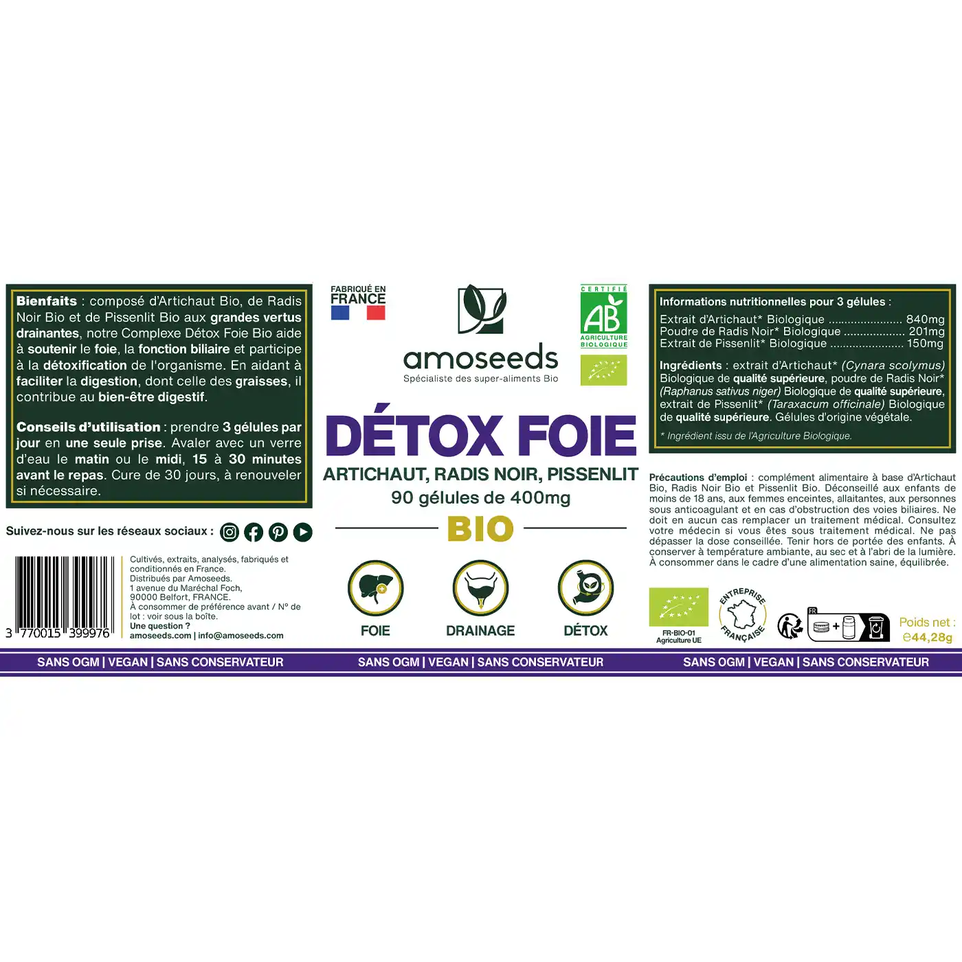 Complexe Détox Foie Bio | 90 gélules - Image 6