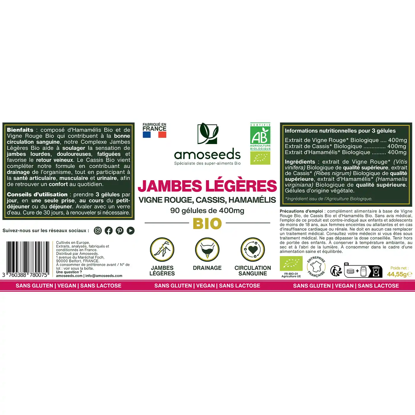 Complexe Jambes Légères Bio | 90 gélules - Image 6