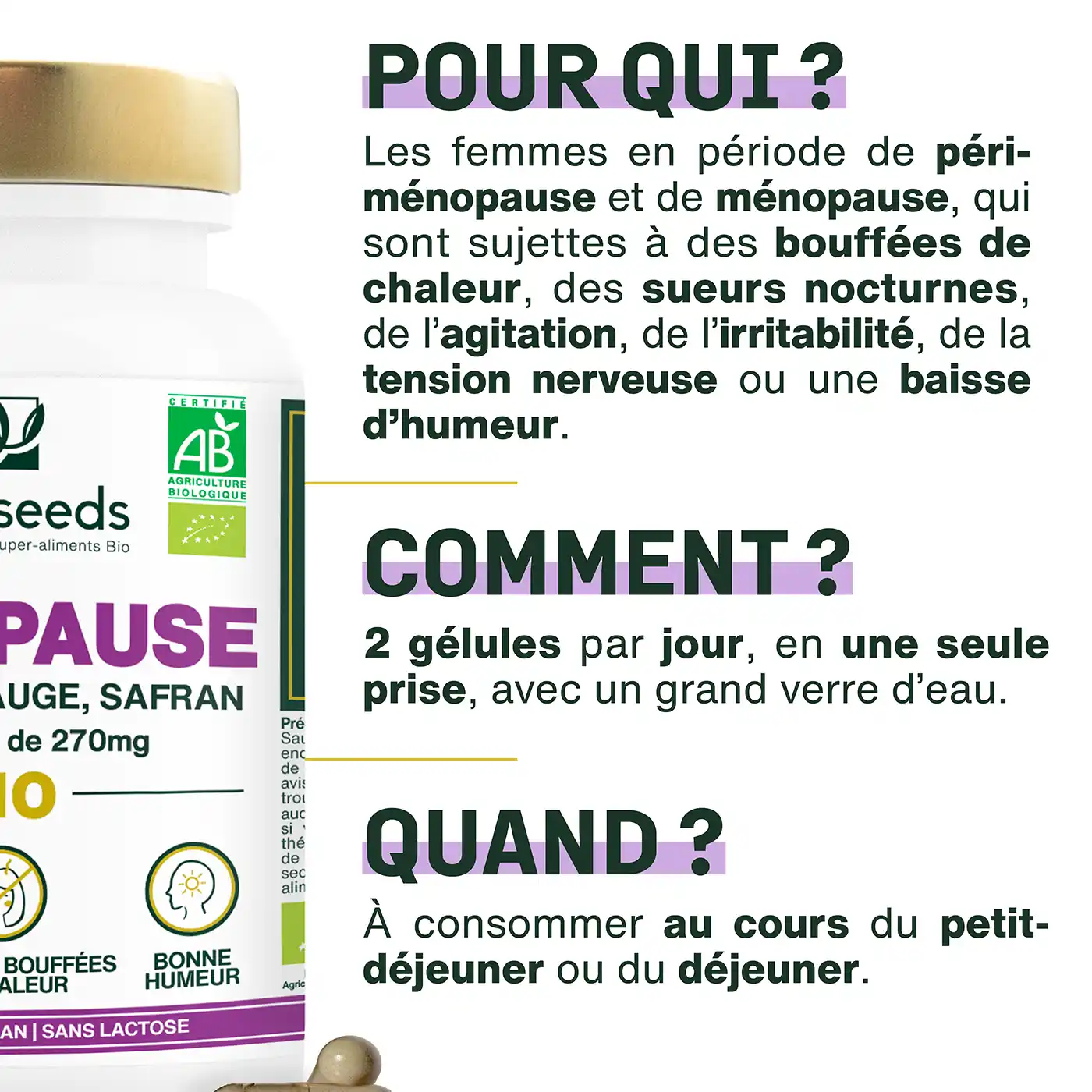 Complexe Ménopause Bio | 60 gélules - Image 4