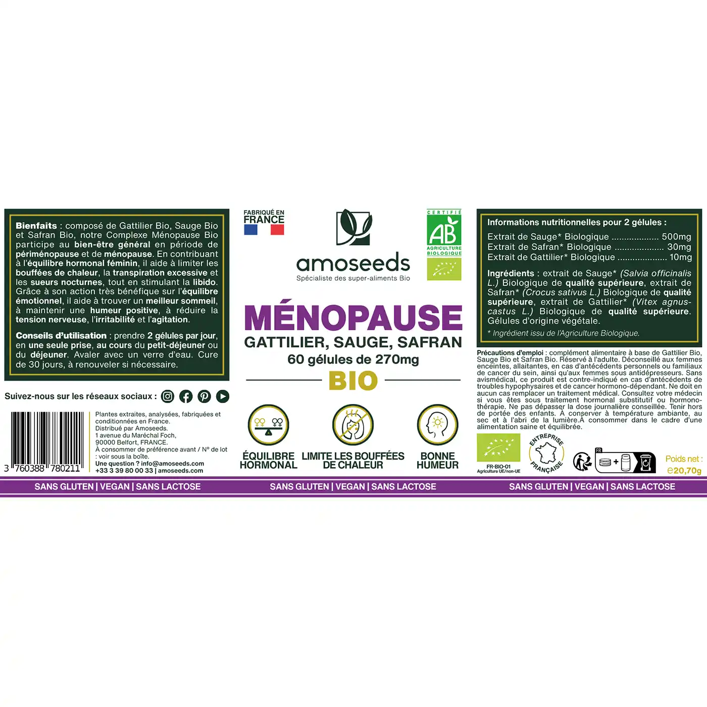 Complexe Ménopause Bio | 60 gélules - Image 6