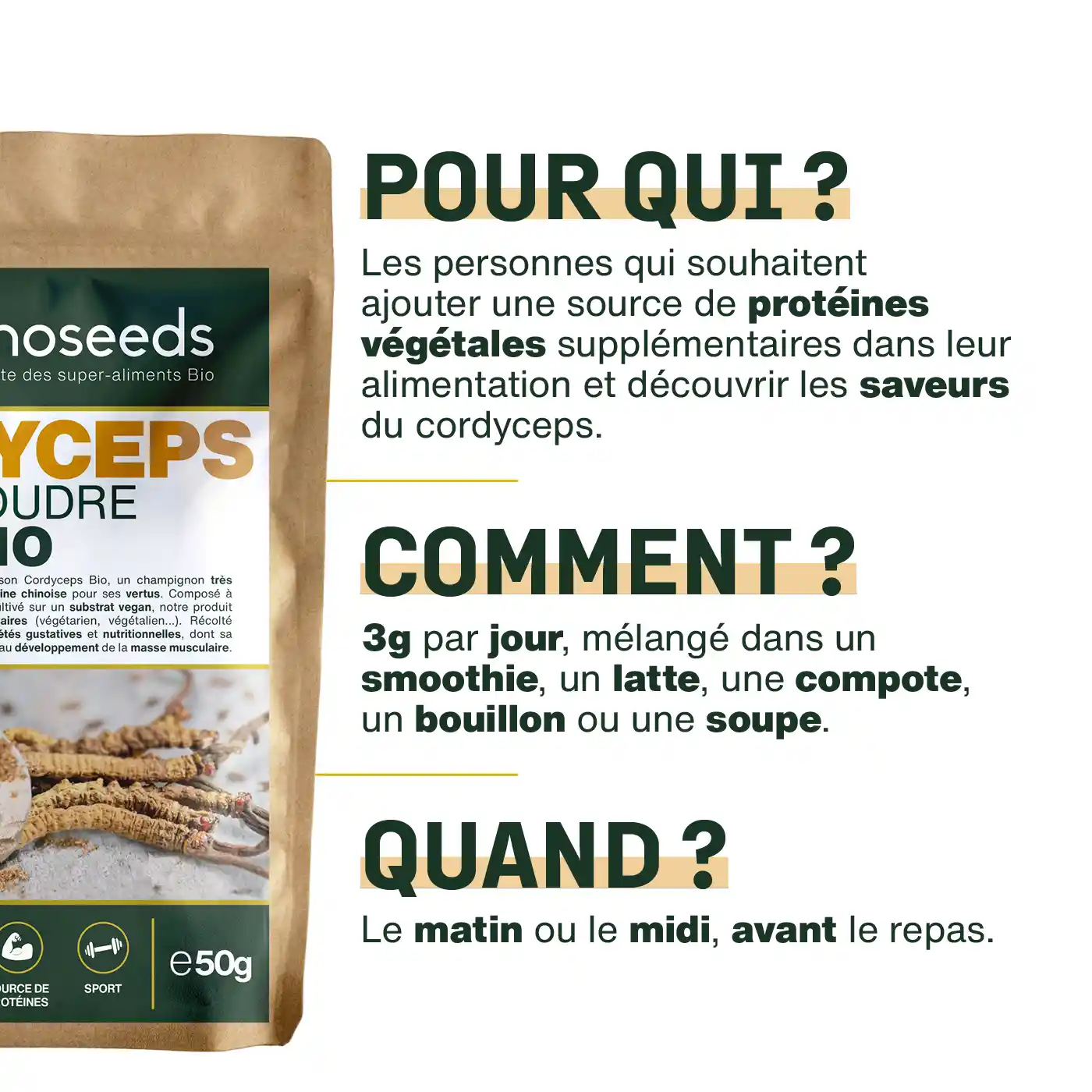 Cordyceps en Poudre Bio 50g - Image 4
