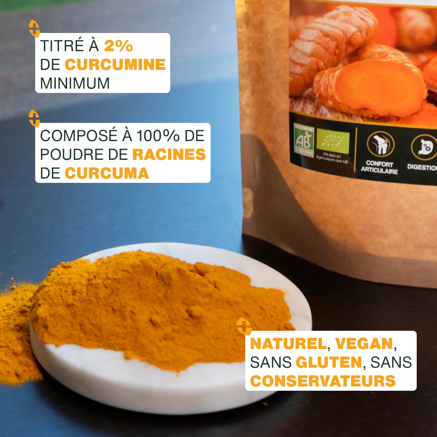 Curcuma en poudre Bio 200g - Image 3