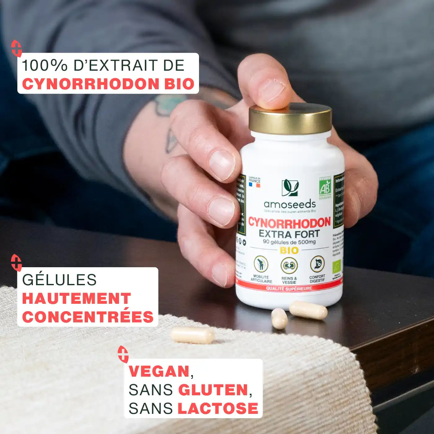 Cynorrhodon Bio, Extra Fort | 90 gélules - Image 3