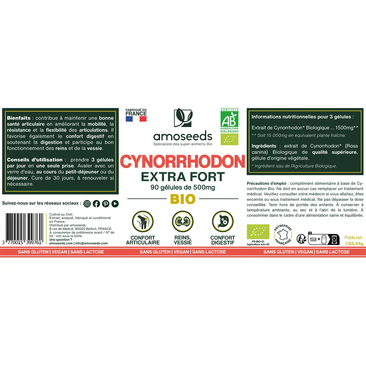 Cynorrhodon Bio, Extra Fort | 90 gélules - Image 6