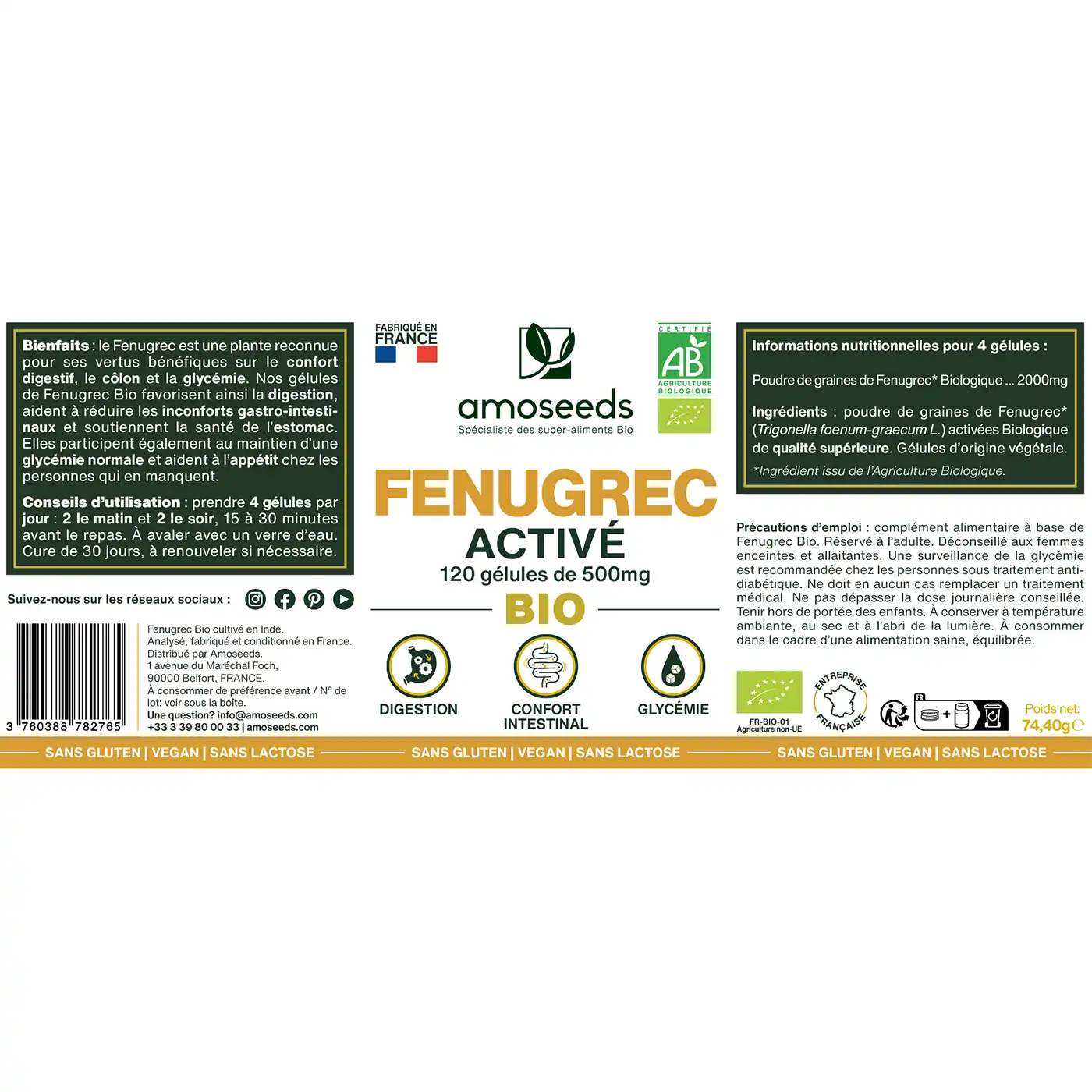 Fenugrec Activé Bio | 120 gélules - Image 6