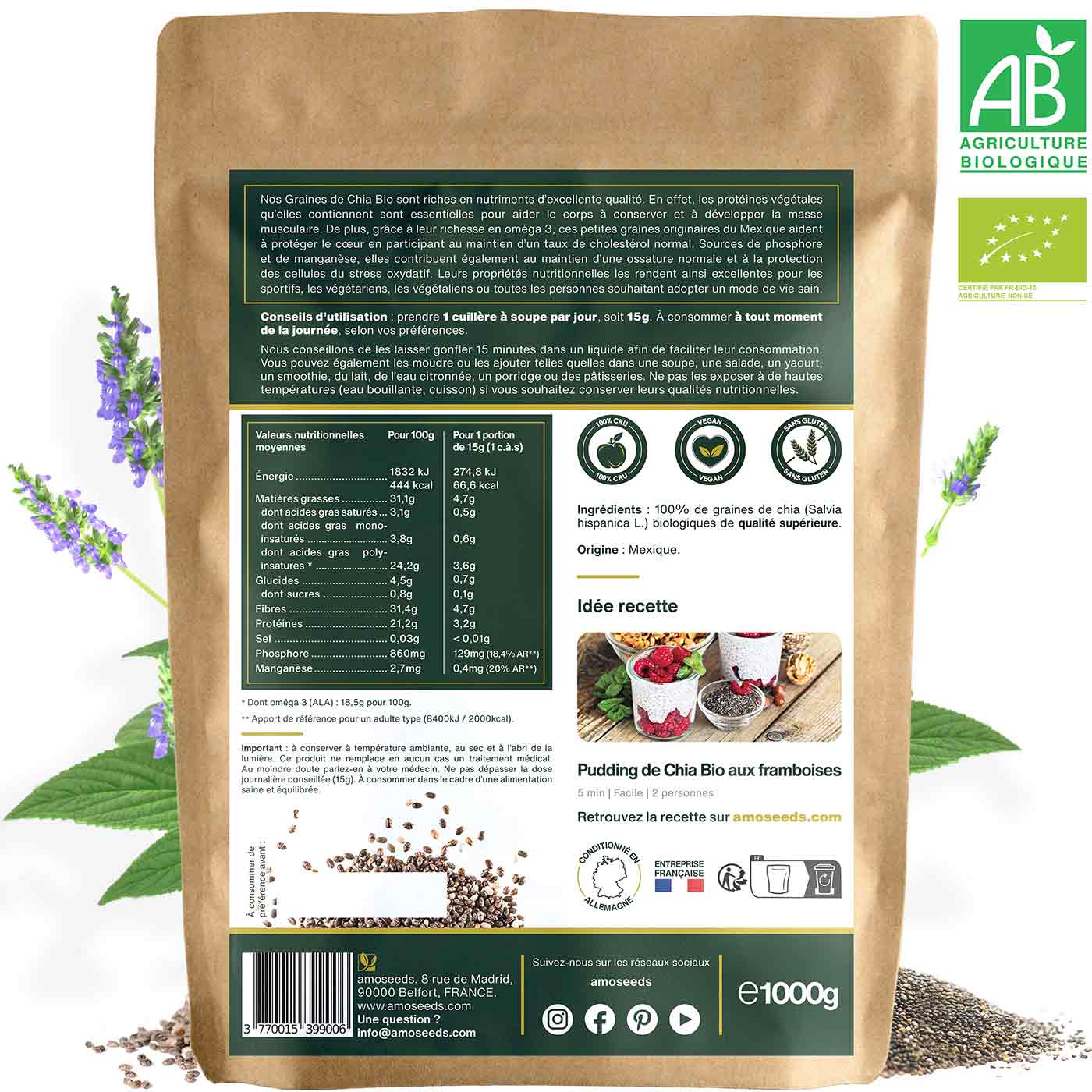 Graines de Chia Bio 1kg - Image 6