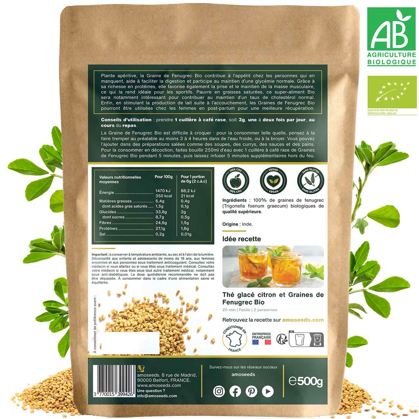 Graines de Fenugrec Bio 500g - Image 6