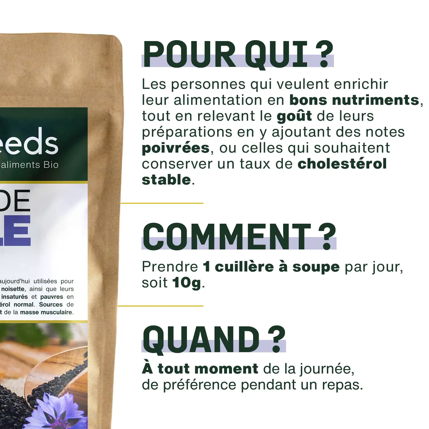 Graines de Nigelle Bio 500g - Image 4