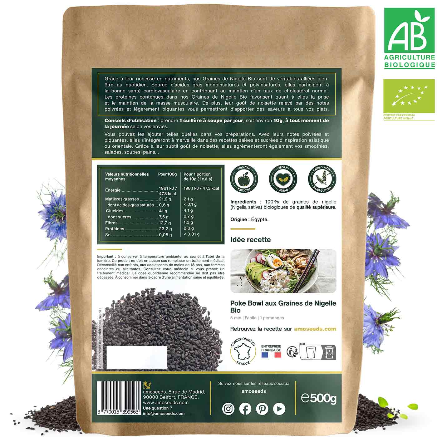 Graines de Nigelle Bio 500g - Image 6