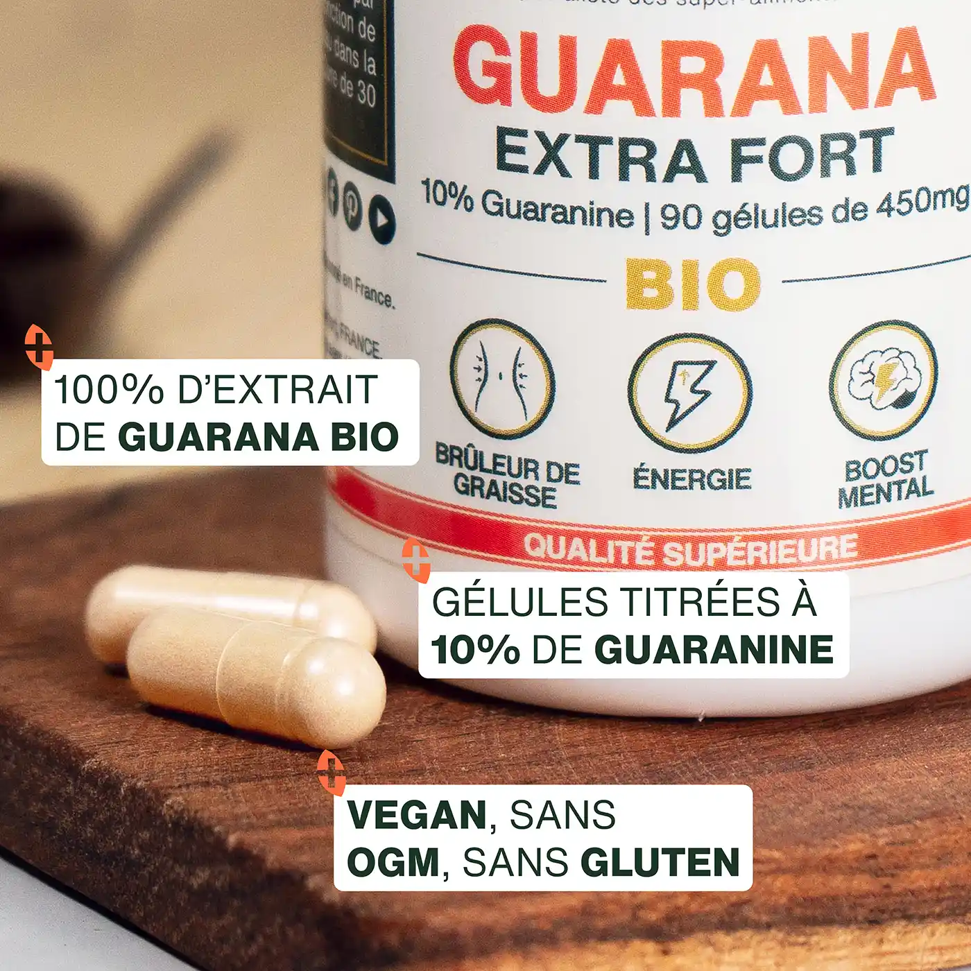 Guarana Natif Bio, 10% guaranine | 90 gélules - Image 3