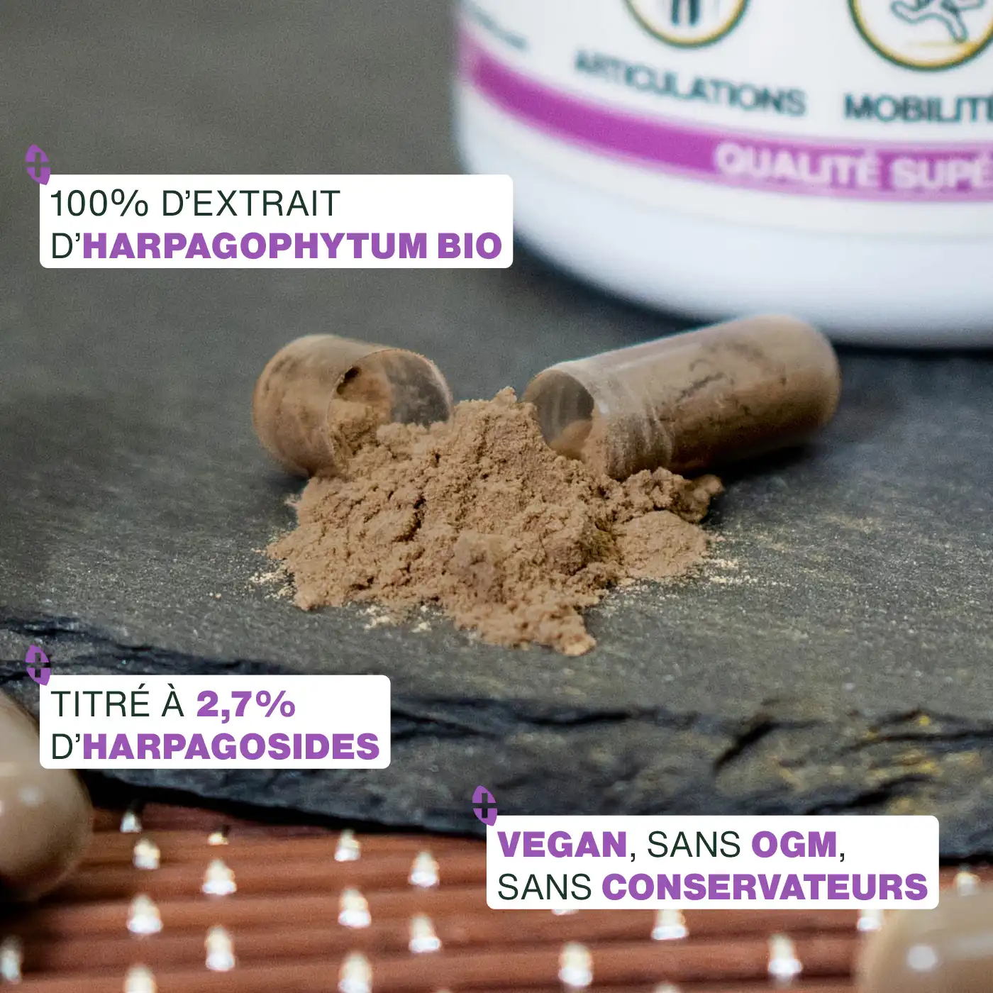 Harpagophytum Bio, Extra Fort, 2,7% Harpagosides | 60 gélules - Image 3