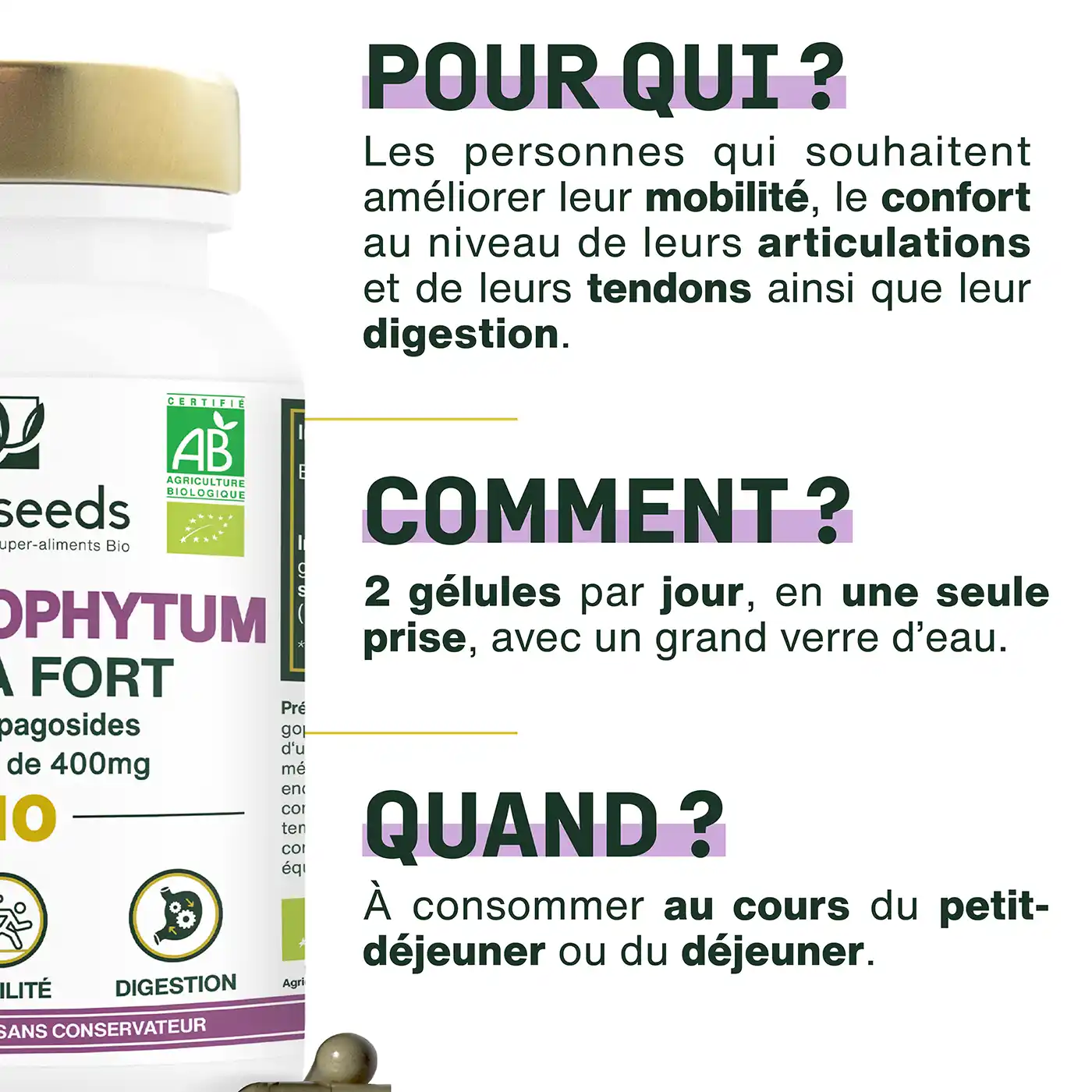 Harpagophytum Bio, Extra Fort, 2,7% Harpagosides | 60 gélules - Image 4