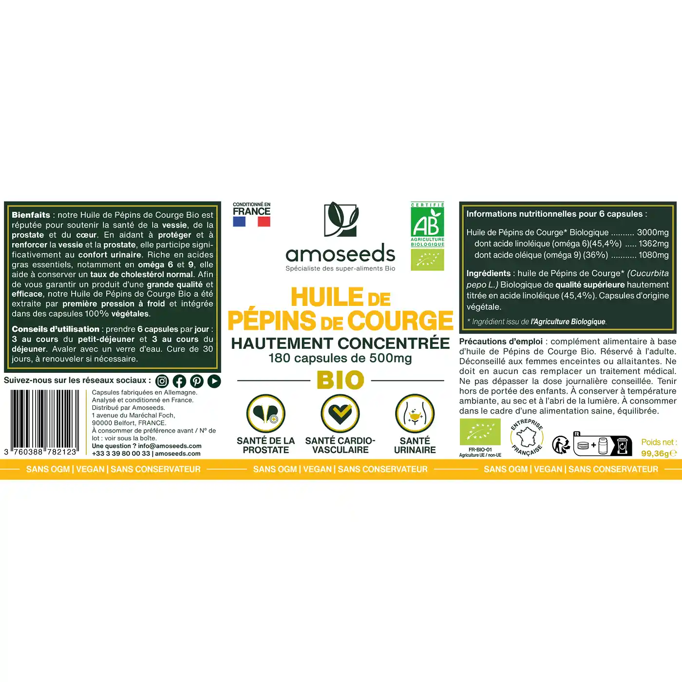 Huile de Pépins de Courge Bio | 180 capsules - Image 5