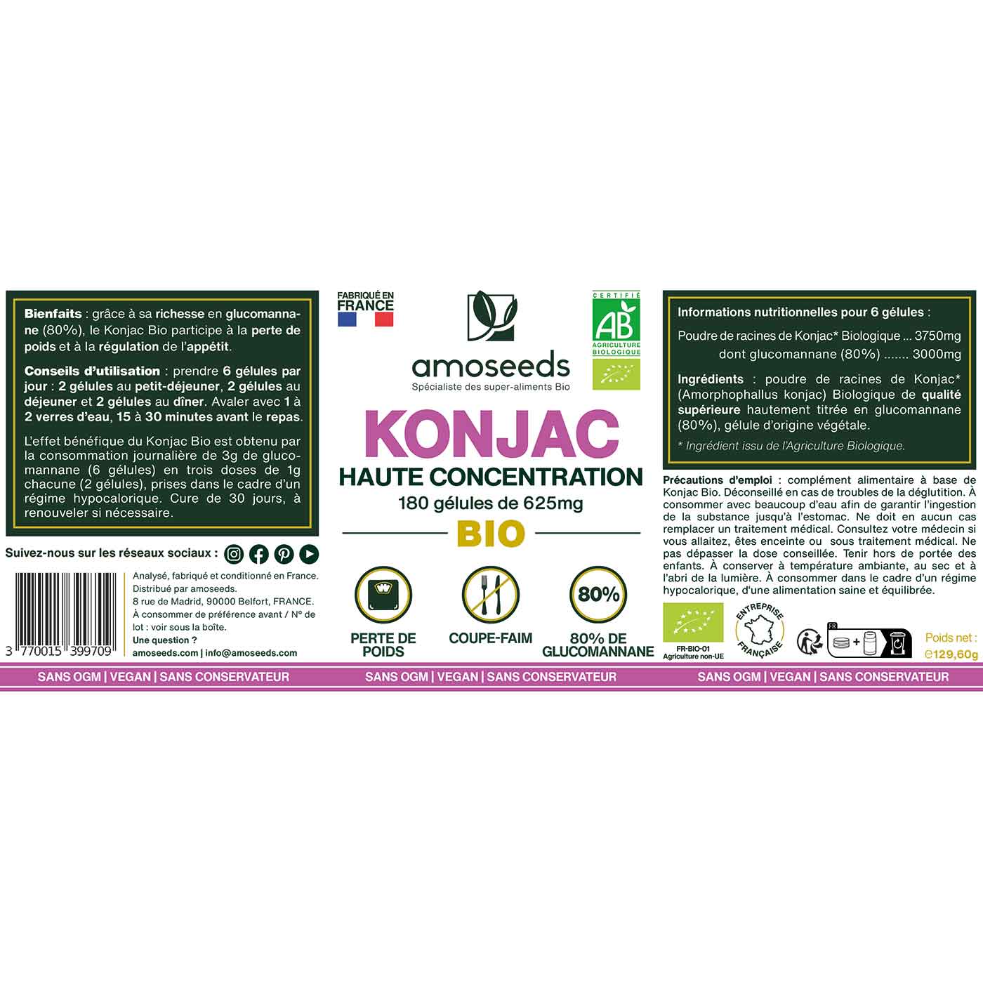 Konjac Bio - Haute Concentration | 180 gélules - Image 6
