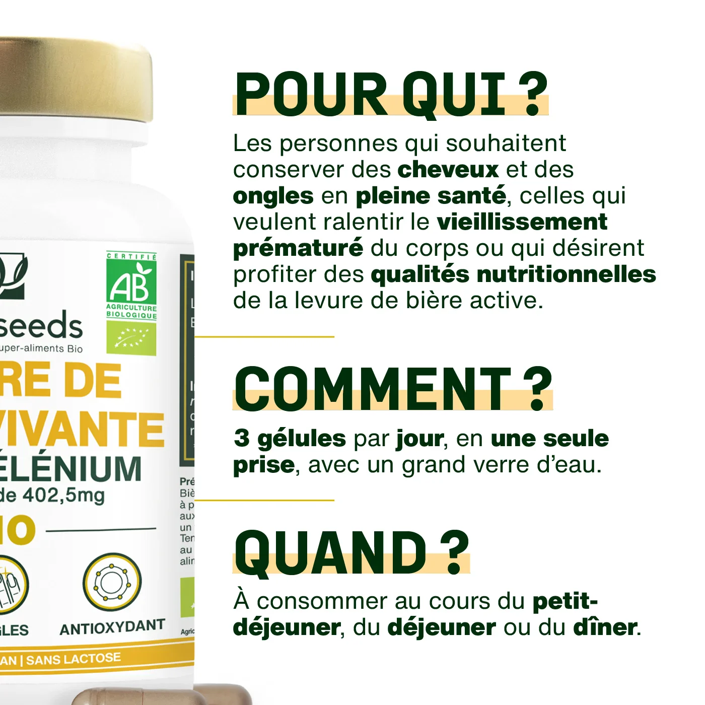 Levure de Bière Vivante Bio | 90 gélules - Image 4