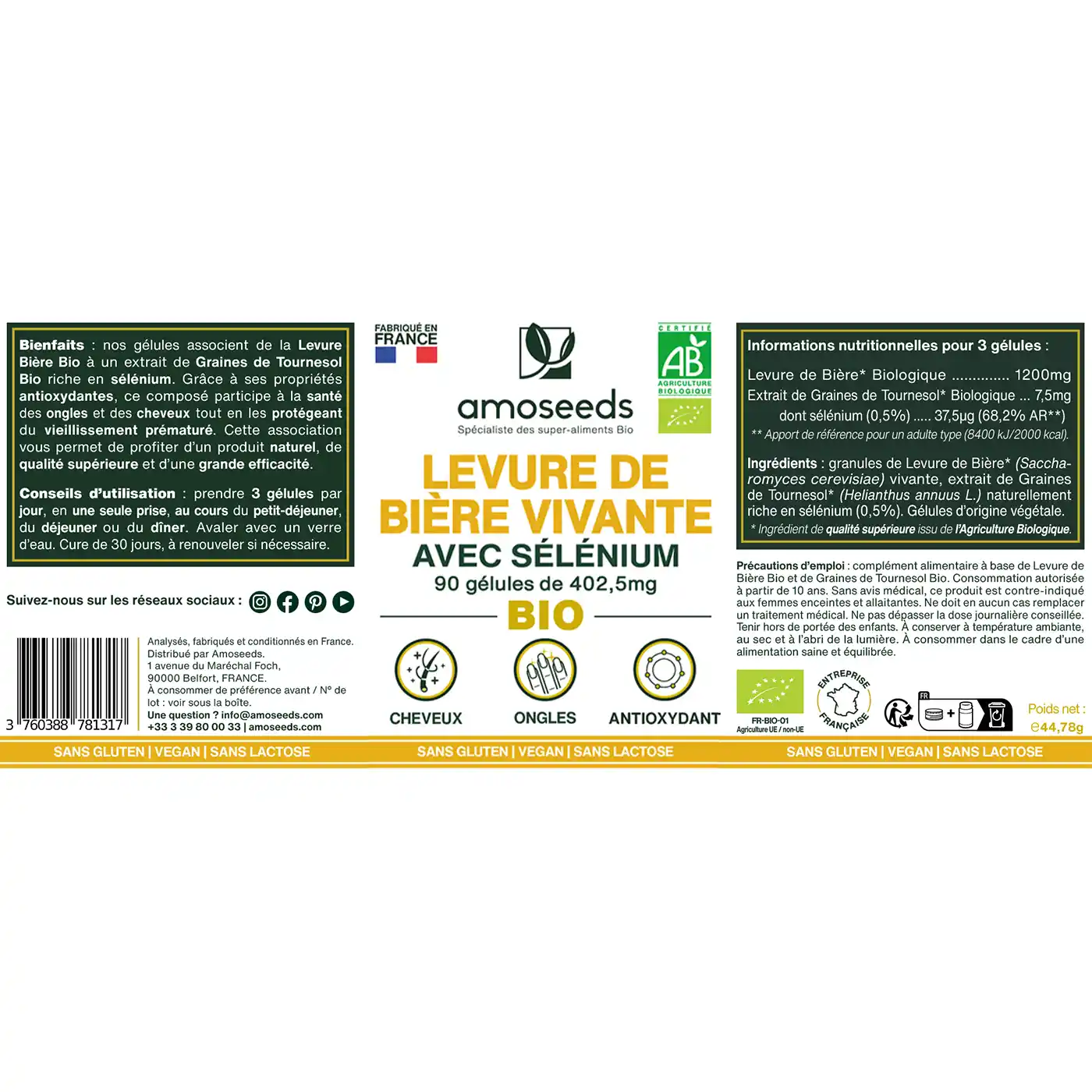 Levure de Bière Vivante Bio | 90 gélules - Image 6