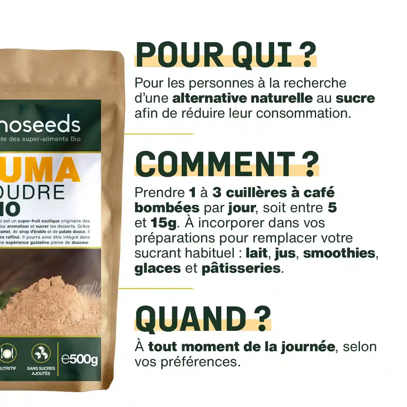 Lucuma en poudre Bio 500G - Image 4