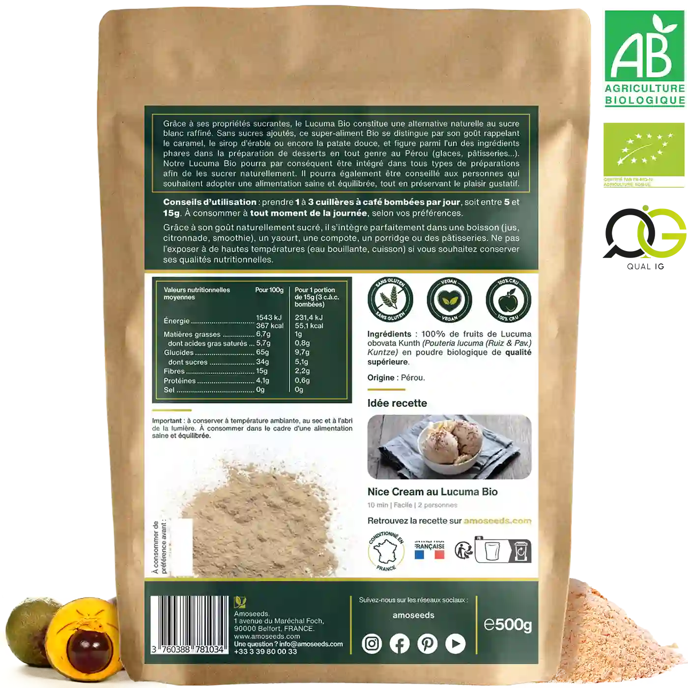 Lucuma en poudre Bio 500G - Image 6