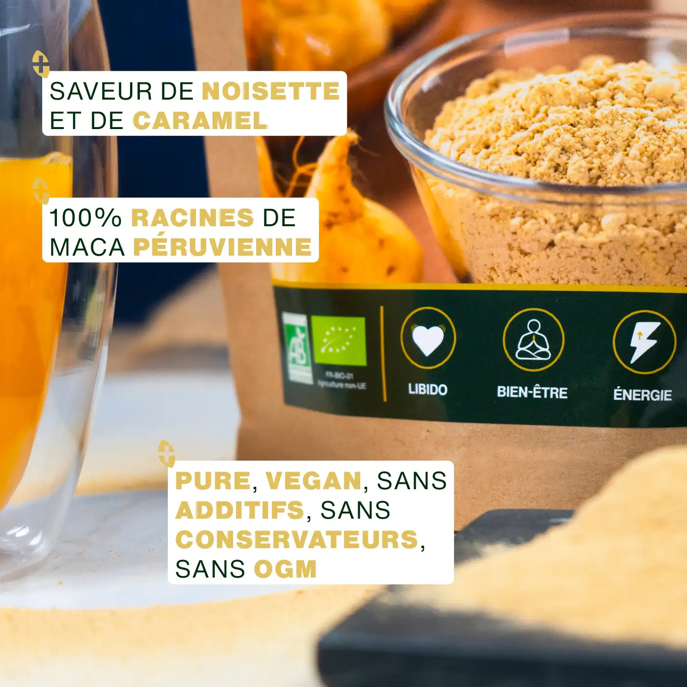 Maca Jaune en Poudre Bio 500g - Image 3
