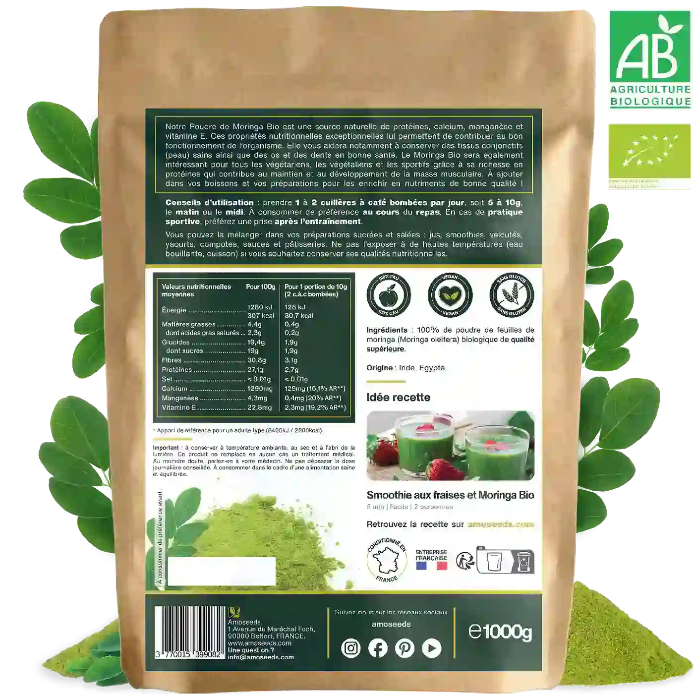Poudre de Moringa Bio 1KG - Image 6