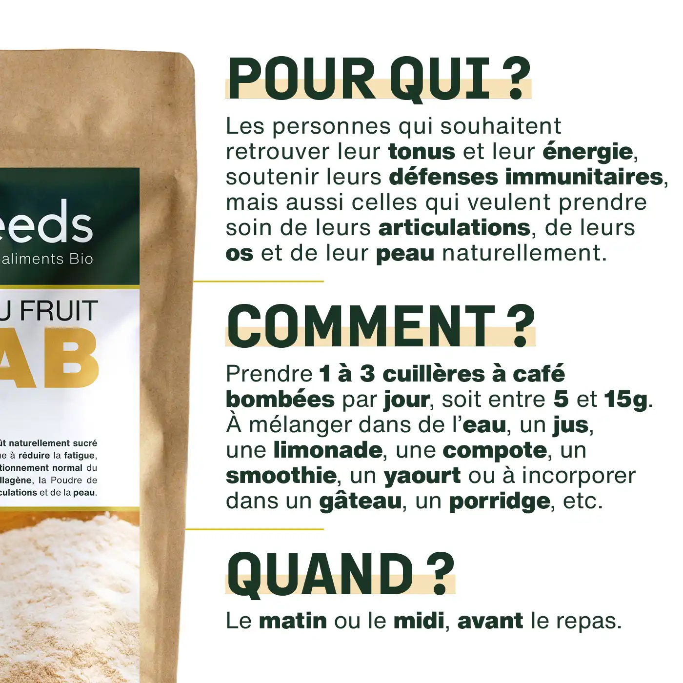 Poudre de Baobab Bio 500g - Image 4