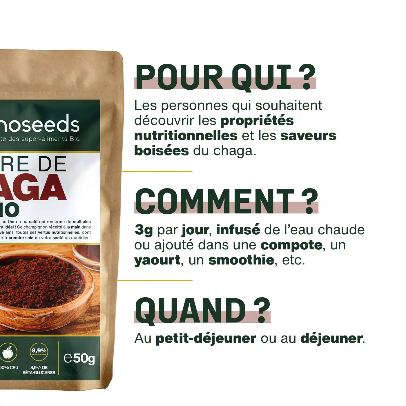 Poudre de Chaga Bio 150g - Image 4
