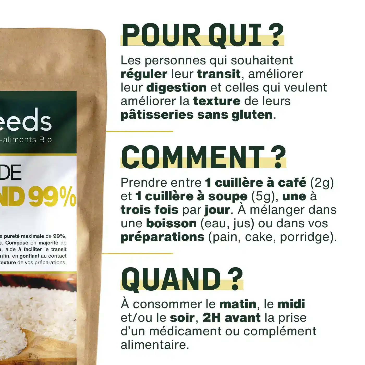 Psyllium Blond Bio 1kg (téguments) - Image 4