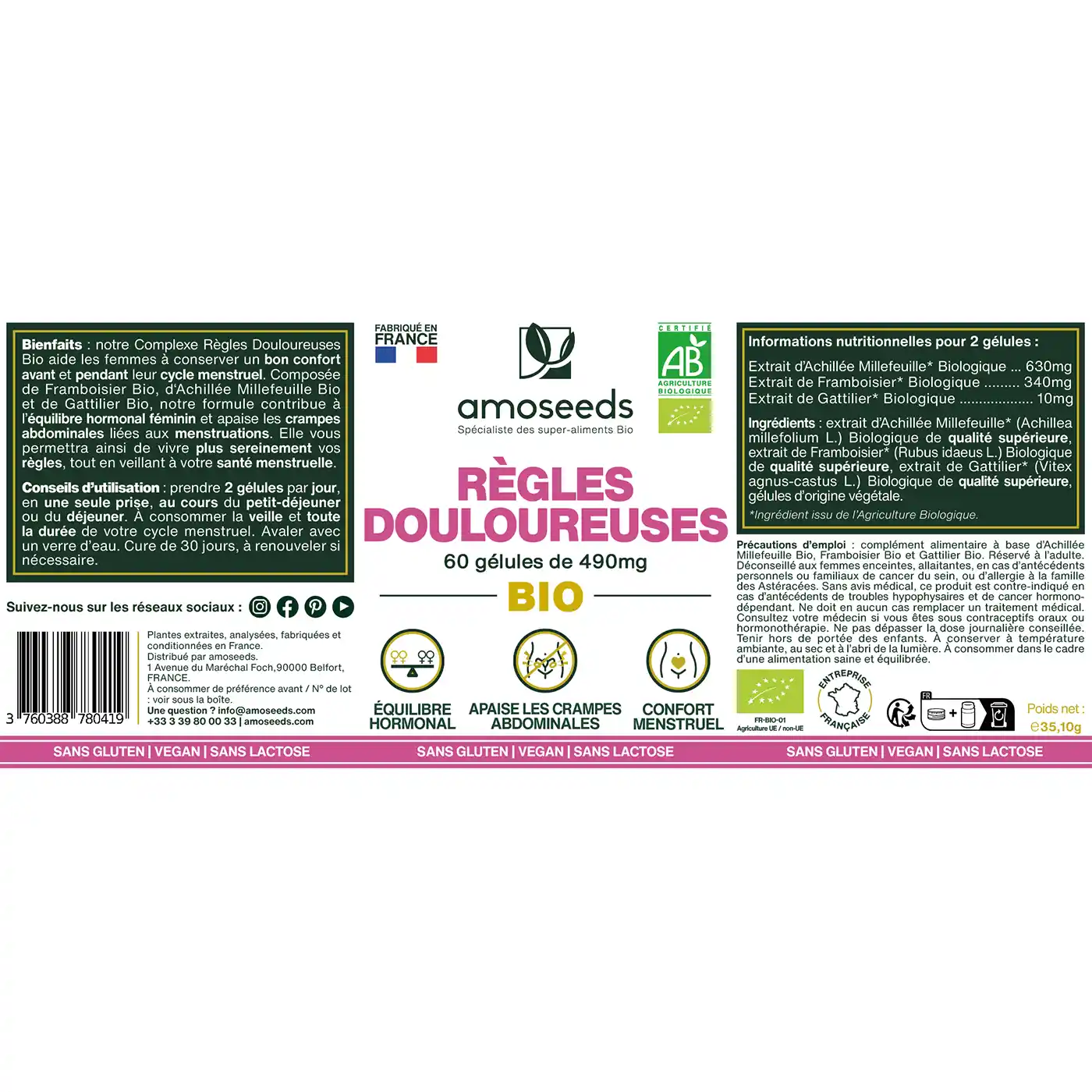Complexe Règles Douloureuses Bio | 60 gélules - Image 6