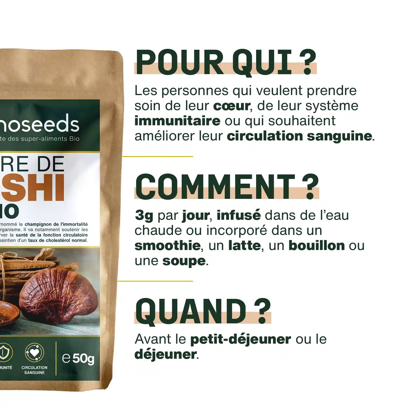 Reishi en Poudre Bio 50g - Image 4