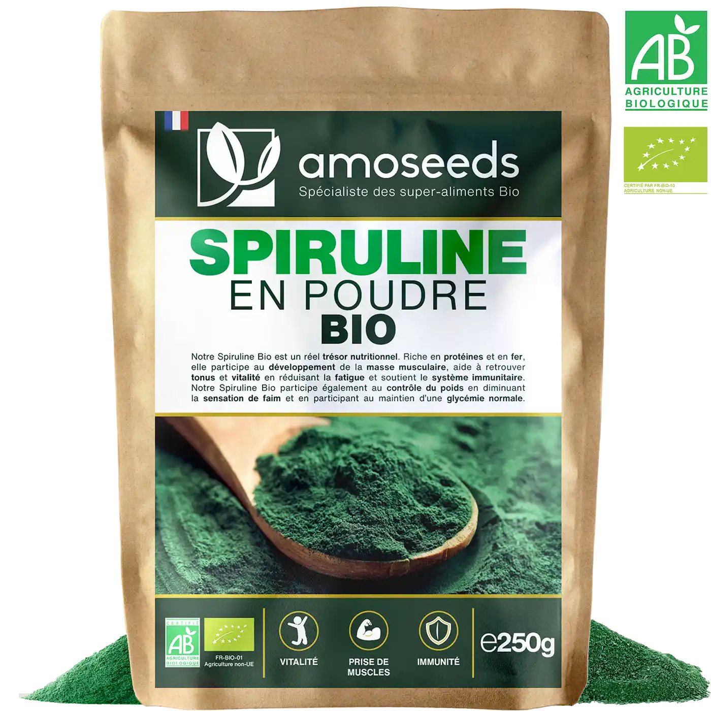 Spiruline en poudre Bio 250G