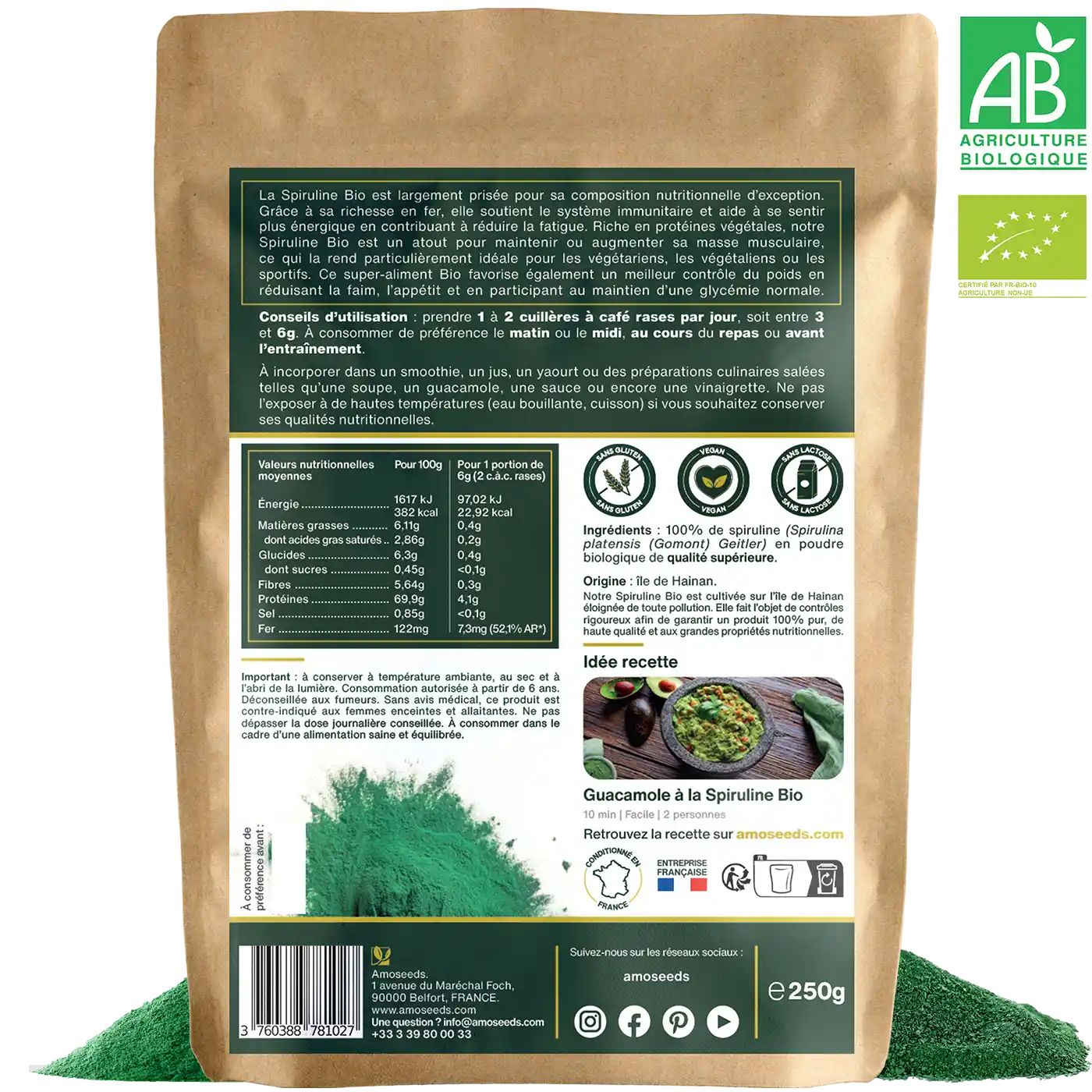 Spiruline en poudre Bio 250G - Image 6