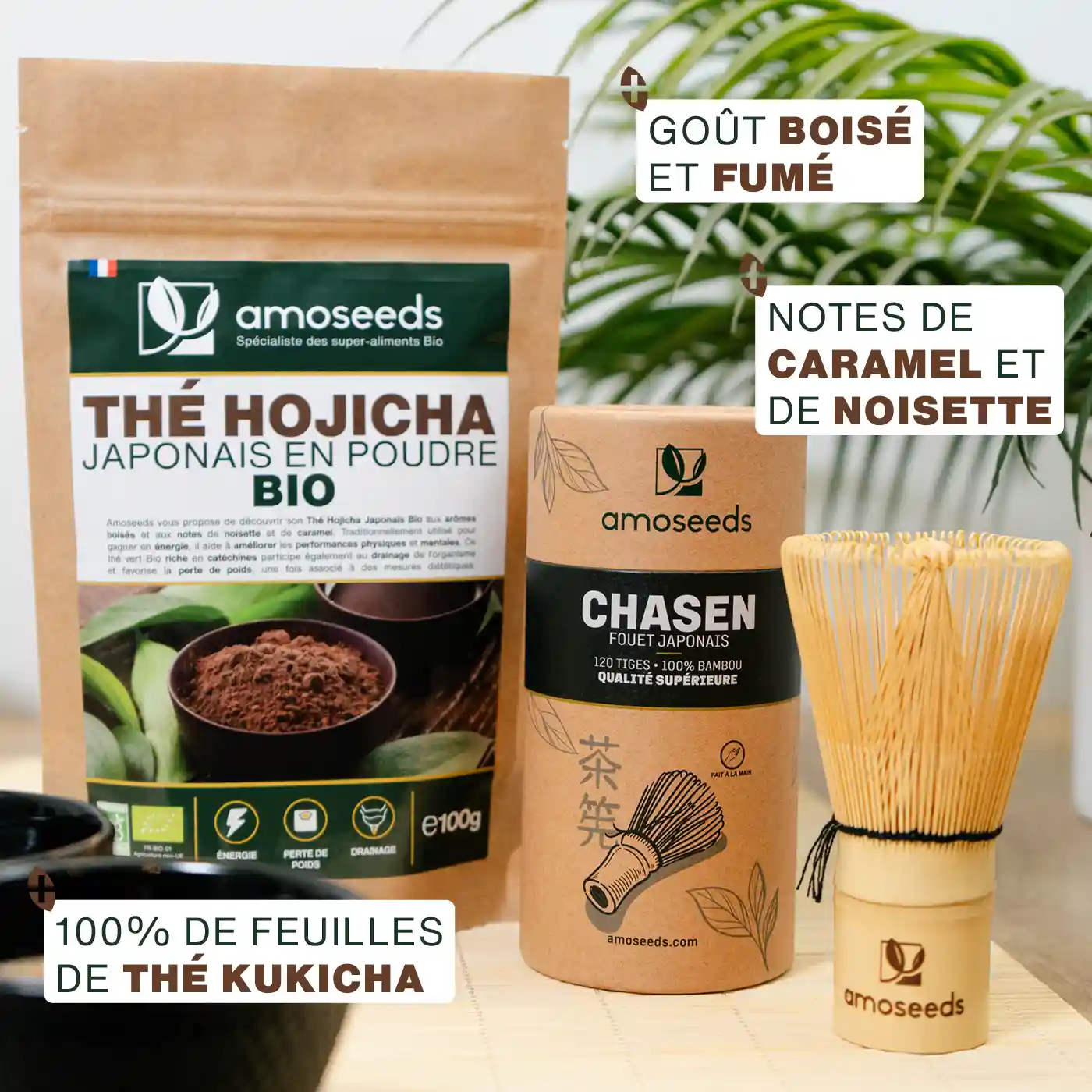Thé Hojicha Japonais en Poudre Bio 100g - Image 3