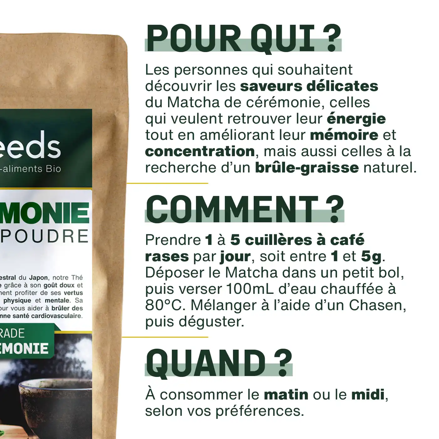Thé Matcha Cérémonie Bio 100G - Image 4