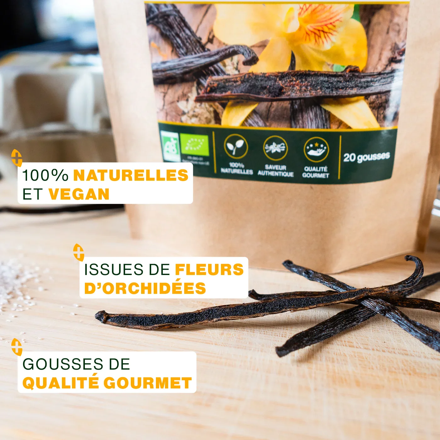 Vanille Bio, qualité Gourmet | 20 gousses - Image 3