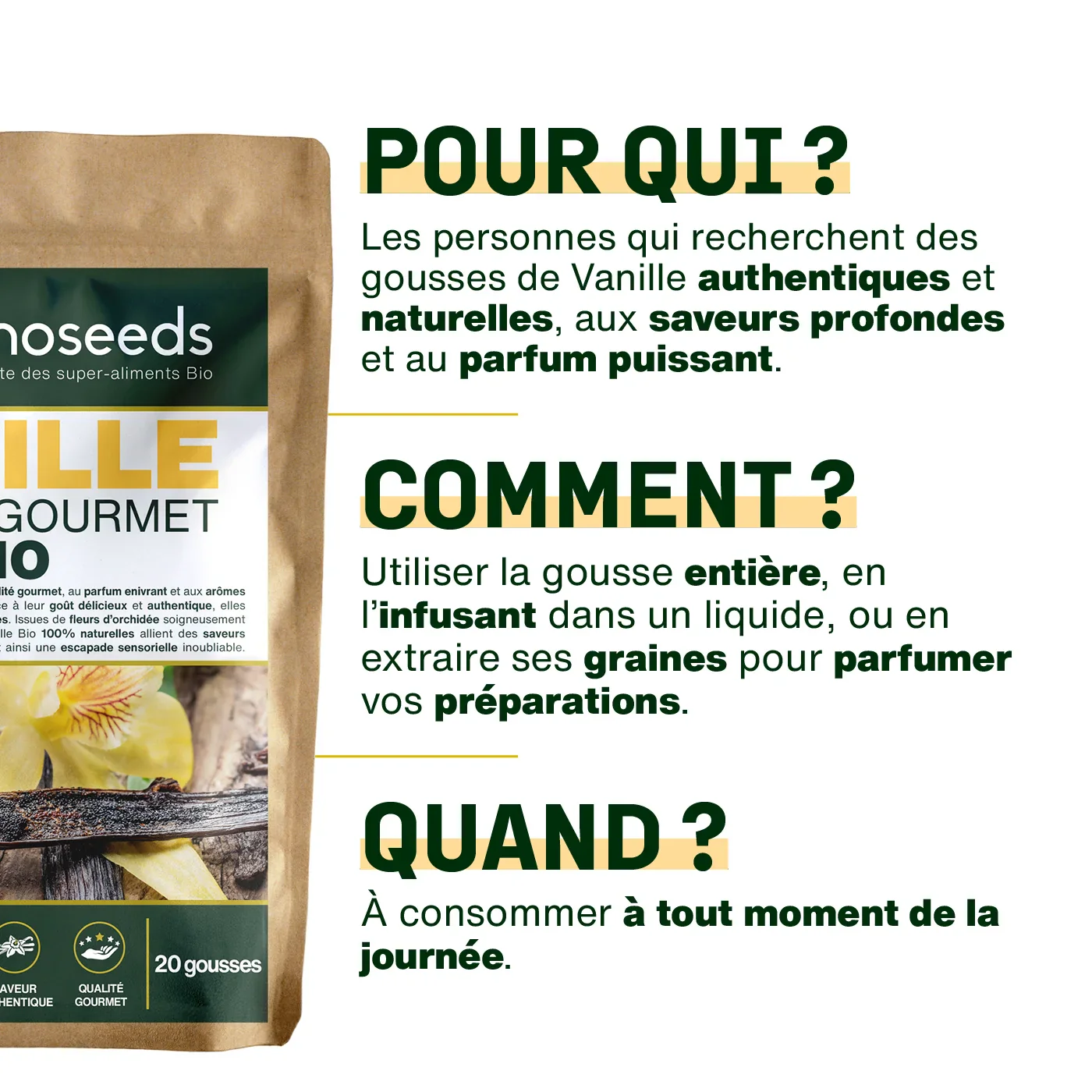Vanille Bio, qualité Gourmet | 20 gousses - Image 4